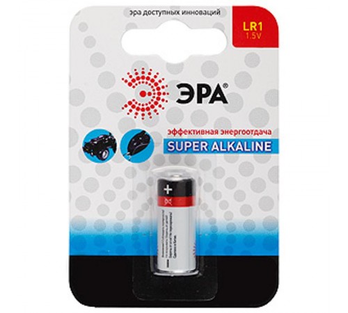 Батарейка щелочная (алкалиновая)  LR1-1BL (12/144/10800) (LR1)   C0045625  ЭРА