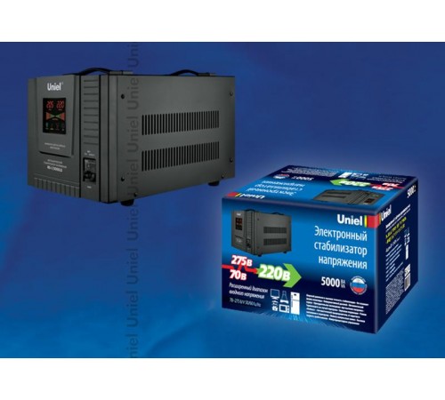 RS-1/5000LS Стабилизатор напряжения "Standard" релейный однофазный напольный, 70-275 В, 5000ВА  09501  Uniel
