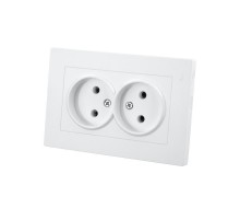 Розетка двойная 2П 10А 250В белая "Сенеж"   SQ1816-0034  TDM