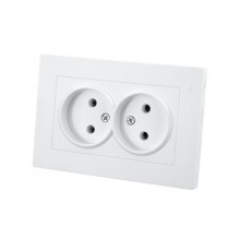Розетка двойная 2П 10А 250В белая "Сенеж"   SQ1816-0034  TDM