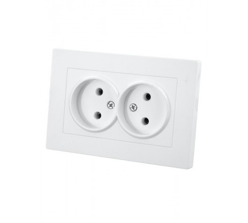 Розетка двойная 2П 10А 250В белая "Сенеж"   SQ1816-0034  TDM