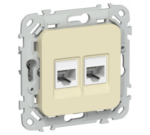 FLITE Розетка 2-ая компьютерная RJ45 кат.5Е UTP РК5е-2-0-ФлН навахо  FI-K22-1-K87  IEK