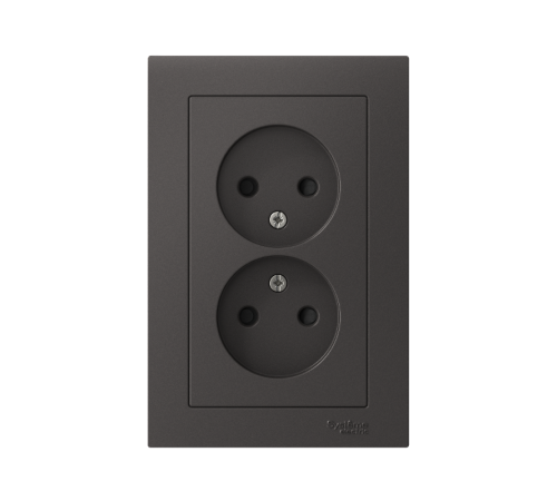AtlasDesign Базальт Розетка 2-ая без заземления,16А, в сборе  ATN001420  SE