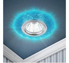 Светильник точечный встраиваемый DK LD6 MR16 3Вт GU5.3 голубой c белой и фиолетовой подсветкой  Б0019210  ЭРА