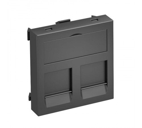 Корпус компьютерной розетки Modul45 тип F (прямой) 45x45 мм (черный) (DTG-2F SWGR1)  6119222  OBO Bettermann