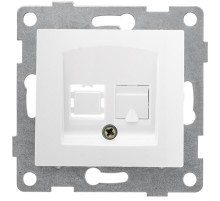 Bravo Розетка компьютерная RJ45, одинарная, СУ, белый  С10К1-001  GUSI Electric