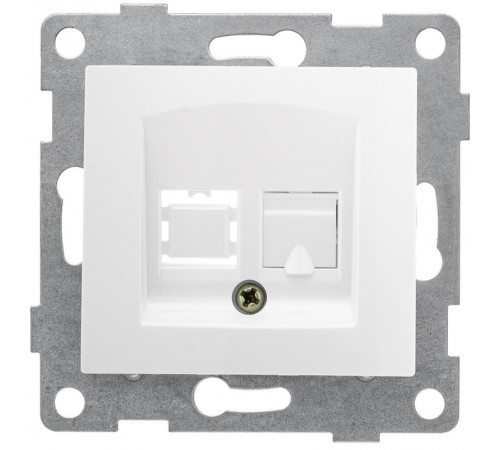 Bravo Розетка компьютерная RJ45, одинарная, СУ, белый  С10К1-001  GUSI Electric