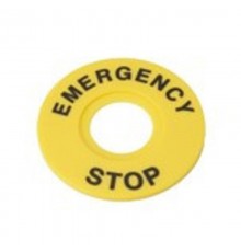 Маркировка для кнопки аварийного останова "Emergency Stop" D60  SBY9360  Systeme Electric