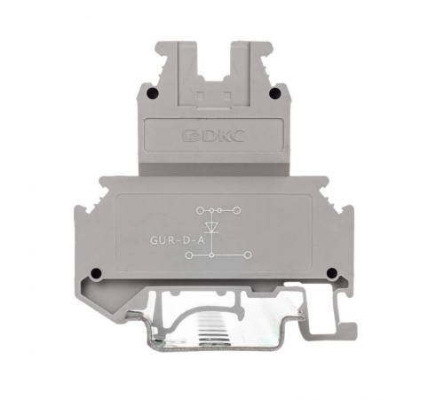 Клемма со встроенным диодом, винтовой зажим, 4 точки подключения, 4 кв.мм, серая  GUR-D-A  DKC
