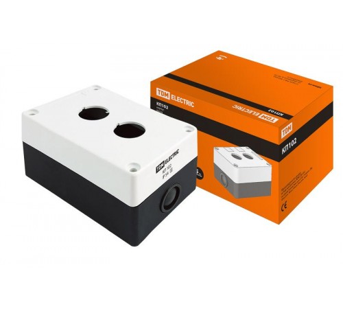 Корпус КП102 для кнопок 2места белый   SQ0705-0002  TDM