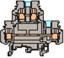 Клемма M4/6.D2-1.N винт 4мм.кв., синяя  1SNA125126R0300  TE
