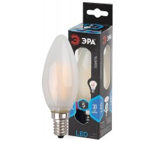 Лампа светодиодная F-LED B35-5W-840-E14 frost Лампы СВЕТОДИОДНЫЕ F-LED ЭРА (филамент, свеча мат., 5Вт, нейтр, E14)  Б0027926  ЭРА