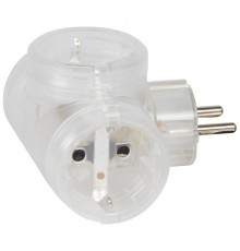 Многорозеточный блок 3 x 2К+3 - серия Элиум - 16 А -горизонтальное подключение - прозрачный  050663  Legrand