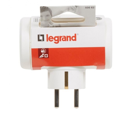 Многорозеточный блок 3 x 2К+3 - серия Элиум - 16 А -горизонтальное подключение - прозрачный  050663  Legrand