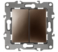 Переключатель двойной 12-1106-13 10АХ-250В,  бронза  Б0019296  ЭРА