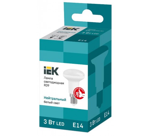 Лампа светодиодная LED 3Вт Е14 220В 4000К R39 рефлектор  LLE-R39-3-230-40-E14  IEK