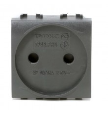 Электрическая розетка. без заземления. со шторками. черная. 2 мод.  77483N  DKC