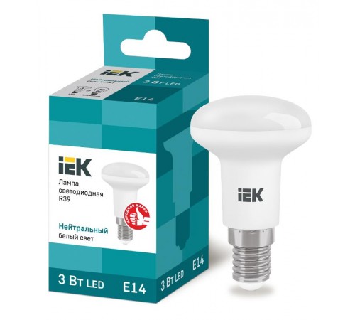 Лампа светодиодная LED 3Вт Е14 220В 4000К R39 рефлектор  LLE-R39-3-230-40-E14  IEK