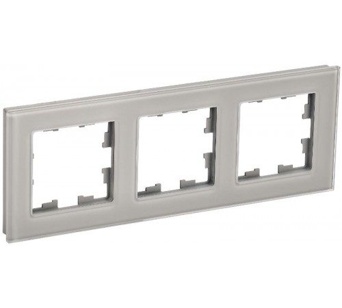 BRITE Рамка 3-ая РУ-3-2-БрД стекло дымчатый  BR-M32-G-K30  IEK