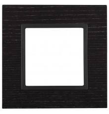 14-5301-05 Рамка на 1 пост, дерево, Эра Elegance, чёрн.дерево+антр  Б0034565  ЭРА