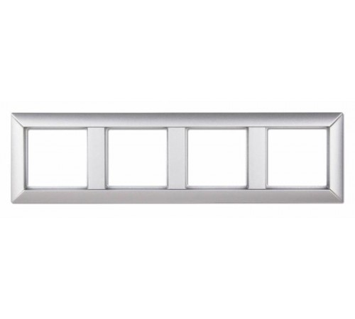 Рамка 4-поста; Eco Profi; термопласт; алюминий  EP484AL  Jung