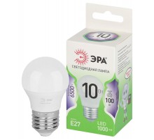 Лампа светодиодная  GREEN LINE LED P45-10W-865-E27 GL E27 10 Вт шар холодный свет  Б0067039  ЭРА