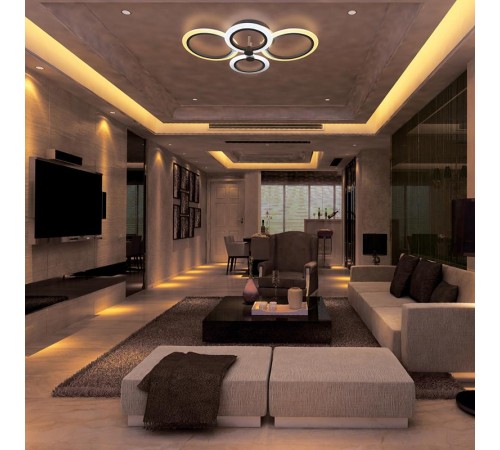 Светильник светодиодный управляемый с пультом 72W, Max. 4700Lum, 3000К-6500K, IP20, белый AL5900 Cycles  41669  FERON