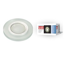 Светильник декор.встр Luciole DLS-L112 GU5.3 CHROME/MATT CLEAR GU5.3 доп.LED подсветка 3Вт металл/стекл. Хром/мат+прозр  UL-00000365  Fametto