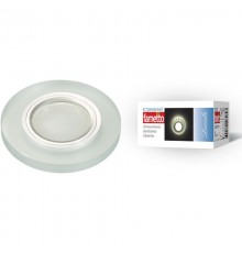 Светильник декор.встр Luciole DLS-L112 GU5.3 CHROME/MATT CLEAR GU5.3 доп.LED подсветка 3Вт металл/стекл. Хром/мат+прозр  UL-00000365  Fametto