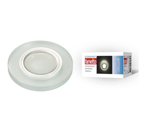 Светильник декор.встр Luciole DLS-L112 GU5.3 CHROME/MATT CLEAR GU5.3 доп.LED подсветка 3Вт металл/стекл. Хром/мат+прозр  UL-00000365  Fametto