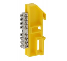 Шина PE "Земля" на на DIN-изол ШНИ-6х9-8 никелированная Д-Желтый (10/250/9000) NO-222-91-1  Б0044140  ЭРА