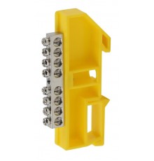 Шина PE "Земля" на на DIN-изол ШНИ-6х9-8 никелированная Д-Желтый (10/250/9000) NO-222-91-1  Б0044140  ЭРА