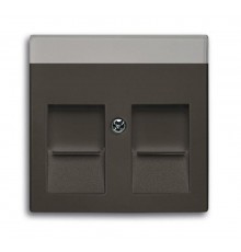 ABB Basic 55 Шато (чёрный) Плата центральная для коммуникац розеток 0211 с суппортами 18**  1710-0-3942   2CKA001710A3942  ABB