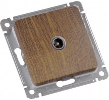 Розетка телевизионная оконечная скрытой установки, механизм, цвет дуб  РСТВ-401-05  HEGEL
