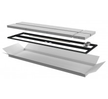 Дверь перфор. двустворч. для шкафа LINEA N 38U 600мм чер  LN05-38U6X-D2P  ITK