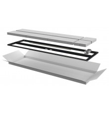 Дверь перфор. двустворч. для шкафа LINEA N 38U 600мм чер  LN05-38U6X-D2P  ITK