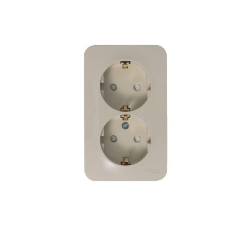 Blanca Бежевый О/У с изолирующей пластиной Розетка 2-ая с заземл. со шт. 16А, 250В  BLNRA011217  SE