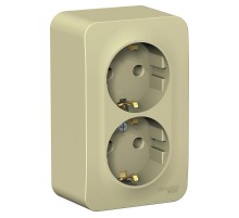 Blanca Бежевый О/У с изолирующей пластиной Розетка 2-ая с заземл. со шт. 16А, 250В  BLNRA011217  SE