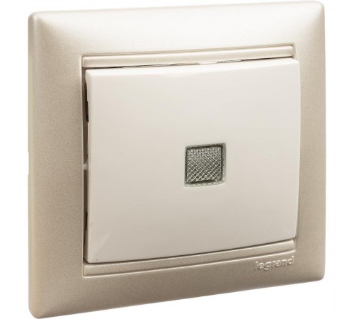 Valena Белый Выключатель 1-клавишный с подсветкой  774410  Legrand