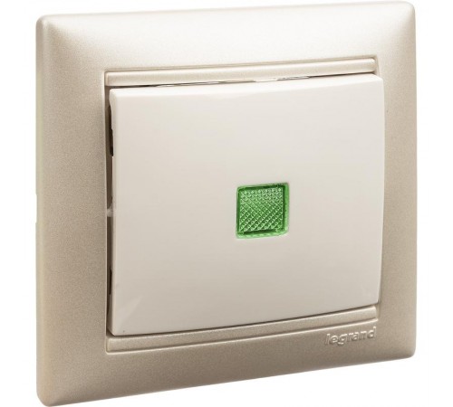 Valena Белый Выключатель 1-клавишный с подсветкой  774410  Legrand