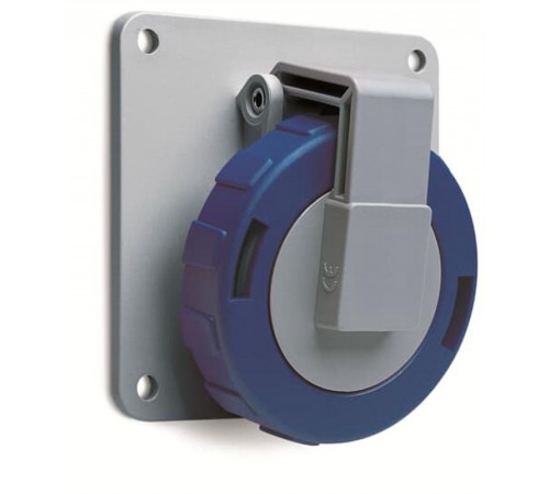 Розетка панельная с угловым фланцем 216RAU9W, 16A, 2P+E, IP67, 9ч  2CMA166998R1000  ABB