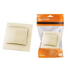 Выключатель 2 кл. 10А сл. кость "Таймыр"  SQ1814-0102  TDM