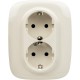 Valena ALLURE DIY Сл.кость Розетка 2-ая с/з с защитными шторками, безвинт.зажим  753826  Legrand