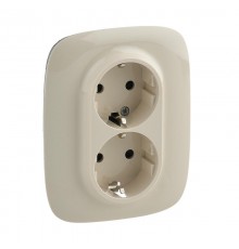 Valena ALLURE DIY Сл.кость Розетка 2-ая с/з с защитными шторками, безвинт.зажим  753826  Legrand
