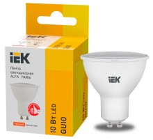 Лампа светодиодная  ALFA PAR16 софит 10Вт 230В 3000К GU10 (6шт)  LLA-PAR16-10-230-3-GU10-6  IEK