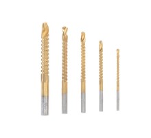 Набор cверл-фрез по металлу 3-4-5-6-8мм, HSS, ТИТАН, цилиндрический хвостовик, 5 шт.  KR-91-0585  Kranz