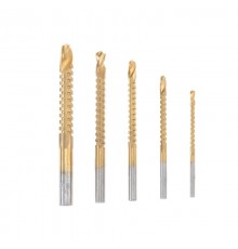 Набор cверл-фрез по металлу 3-4-5-6-8мм, HSS, ТИТАН, цилиндрический хвостовик, 5 шт.  KR-91-0585  Kranz