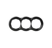 Simon 88 Рамка декоративная, 3 поста, круг в круге, S88, графит  88630-38  Simon