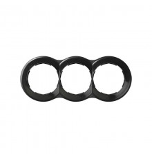 Simon 88 Рамка декоративная, 3 поста, круг в круге, S88, графит  88630-38  Simon