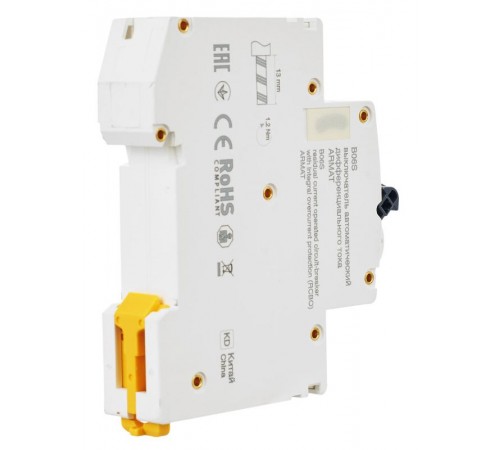 Выключатель автоматический дифференциального тока АВДТ B06S 1P+NP C6 30мА тип A (18мм) ARMAT IEK  AR-B06S-1N-C06A030  IEK